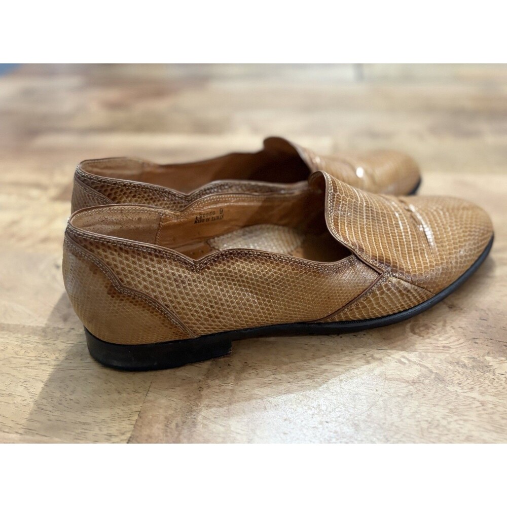 Wens Lizard Loafers Men’s Size 9 Reptile Beige - Picture 3 of 9